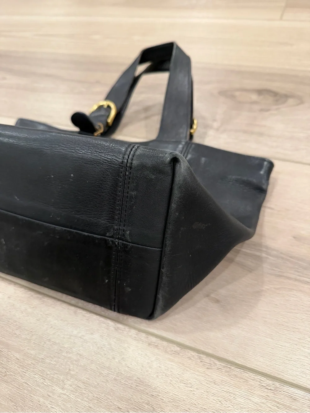 Vintage 1997 Coach 4133 Waverly Black Leather Tote Bag
